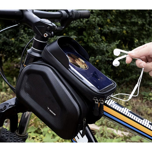 Fietstas Waterdicht Frametas met Telefoonhouder Zwart 2 Liter kopen online