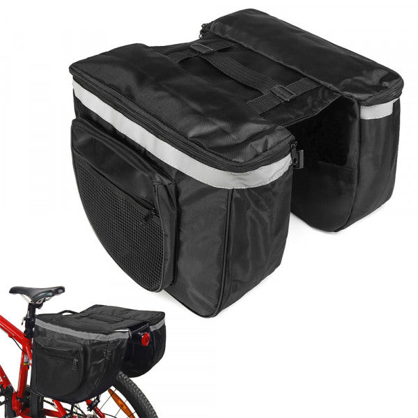 fietstas mountainbike Bike Panniers Double 28L Black MTB/Road Bike/City Bike – Pro Sport Lights