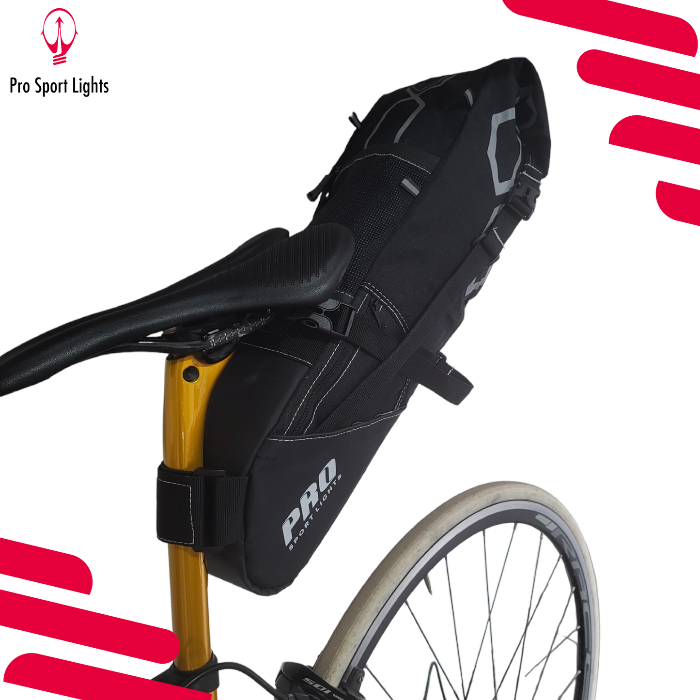 Pro Sport Lights Zadeltas 12 Liter Zwart