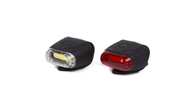 Fietsverlichting Set LED Siliconen - Rood en Wit - Waterdicht kopen online