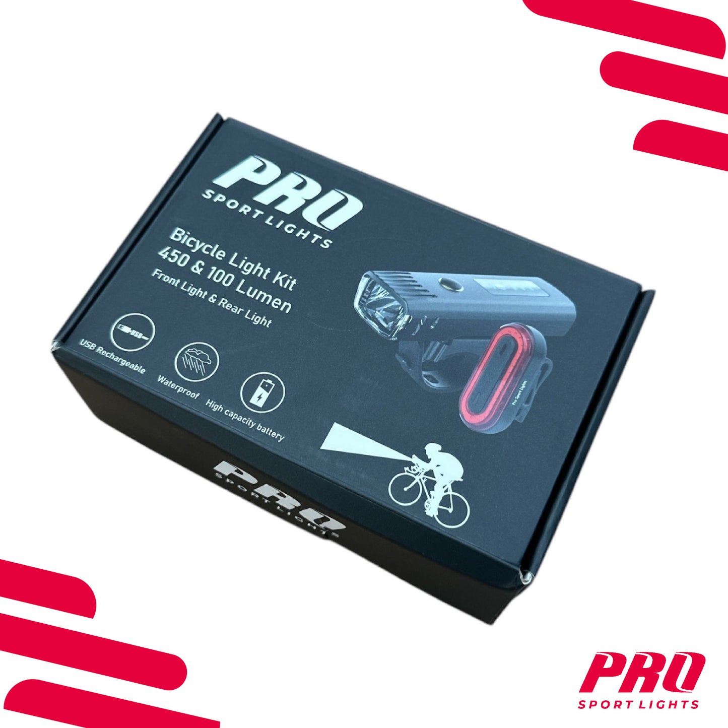 Fietsverlichting Set USB Oplaadbaar 450 en 100 Lumen Koplamp Fiets Achterlicht kopen online