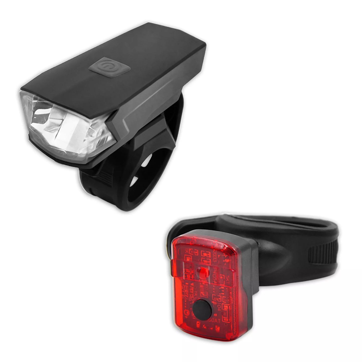 Fietsverlichting Set USB Oplaadbaar Koplamp En Achterlicht 35 LUX - Zwart kopen online