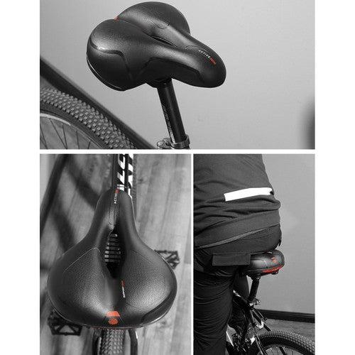 Fietszadel Comfort Foam Dames Heren Zwart Met zadel hoes kopen