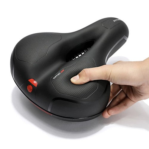 Fietszadel Comfort Foam Dames Heren Zwart Met zadel hoes kopen