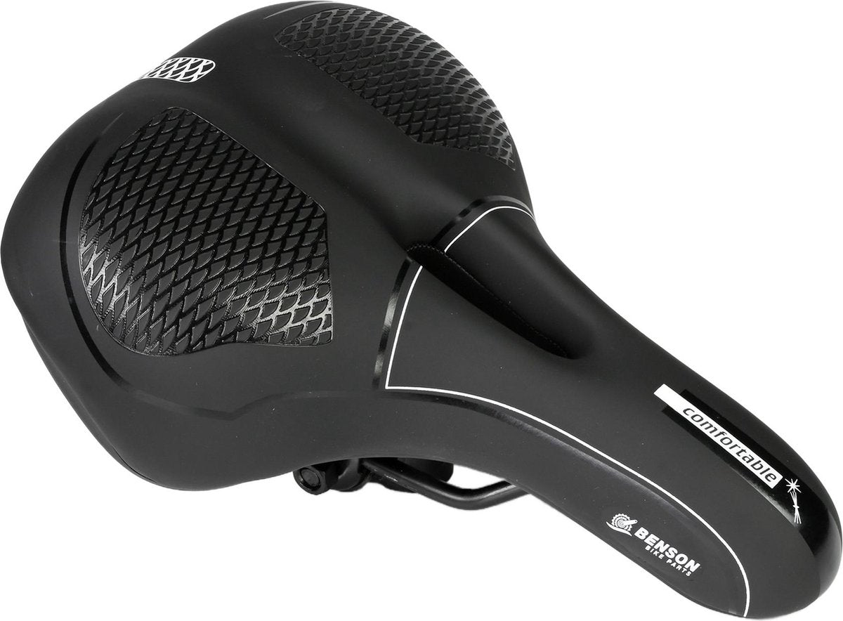 Fietszadel Heren Comfort Met Ventilatie Zwart Waterdicht