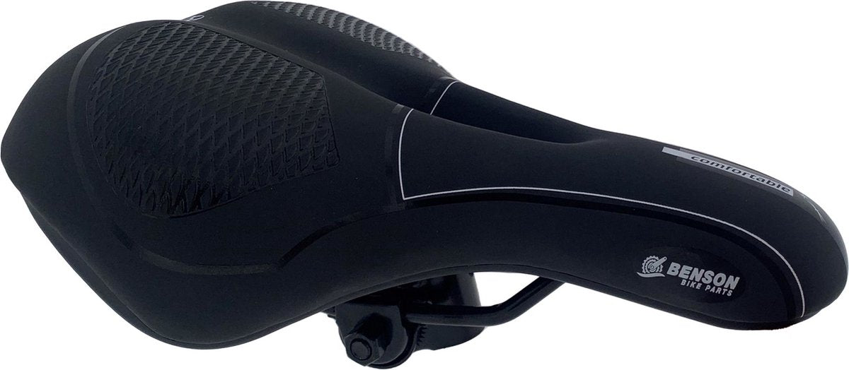 Fietszadel Heren Comfort Met Ventilatie Zwart Waterdicht