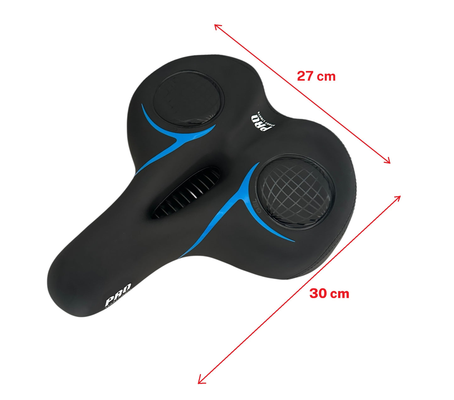 Bicycle Saddle Women/Men Comfort Deluxe Foam + Gel Saddle 30x27 cm City Bike