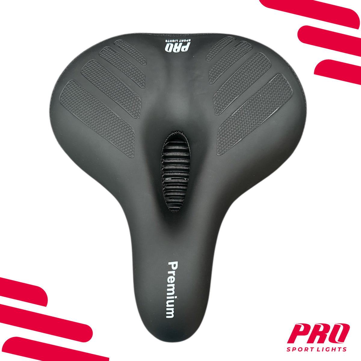 Sort Pro Sport Lights Premium Foam komfort-cykelsadel