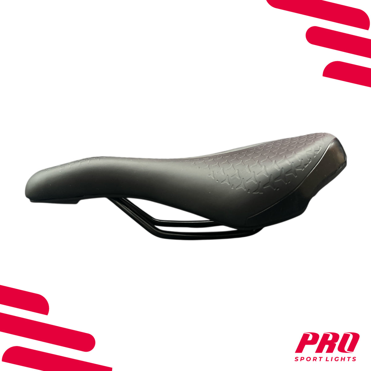 Sort Pro Sport Lights Royal Series Comfort cykelsadel med skum, 260 × 155 mm
