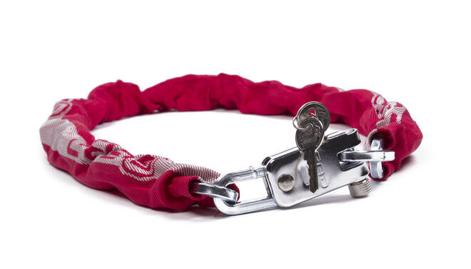 Gad kettingslot Fietsslot SL rood - 7x7x1100