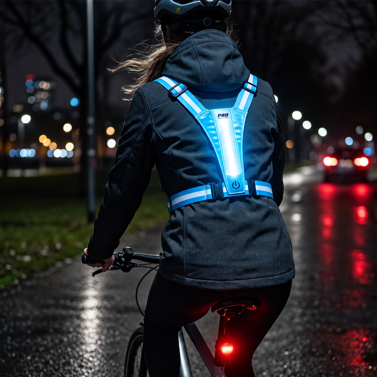 Reflektierende LED-Laufweste zum Radfahren und Wandern – USB-C-aufladbar