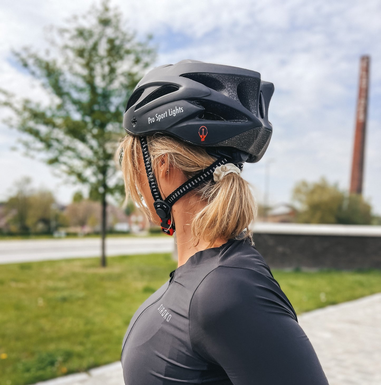 Fietshelm Pro Sport Lights Mat Zwart