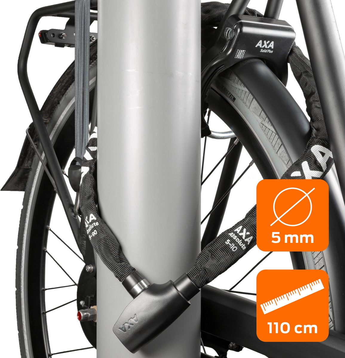 Kettingslot - Slot voor Fietsen - 110 cm - 5 mm - Zwart Kopen