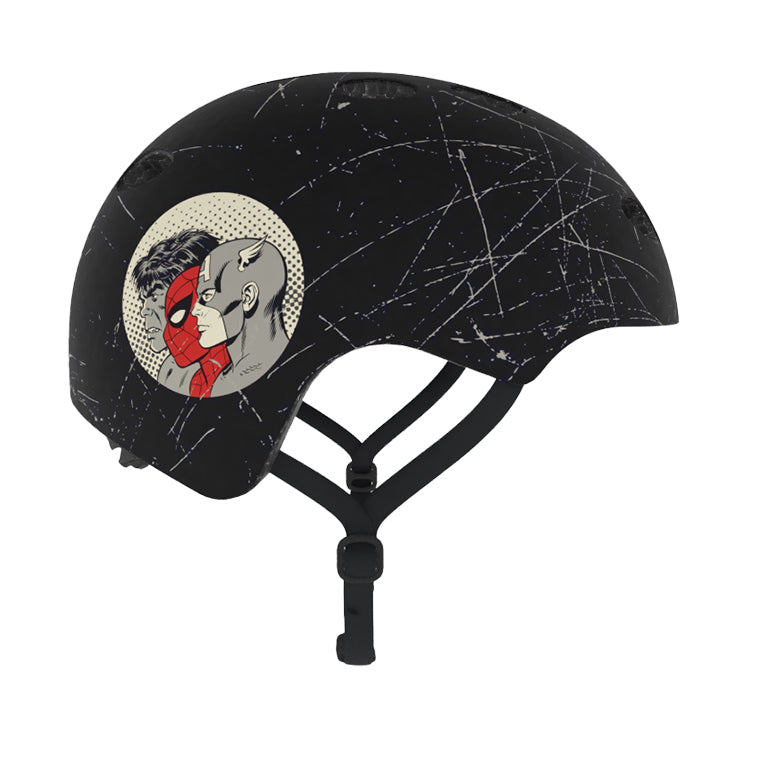Kinderhelm Fiets Jongens Marvel Comics 52-56cm Zwart kopen online