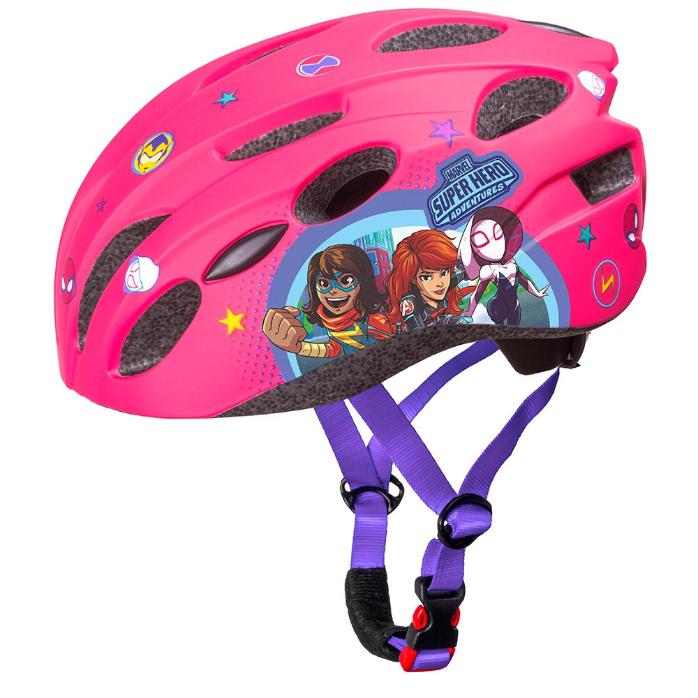 Kinderhelm Meisjes Fietshelm Marvel Helden Roze 52-56 cm Kinderfietshelm Kopen Online