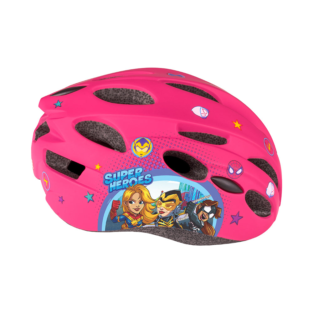 Kinderhelm Meisjes Fietshelm Marvel Helden Roze 52-56 cm Kinderfietshelm Kopen Online