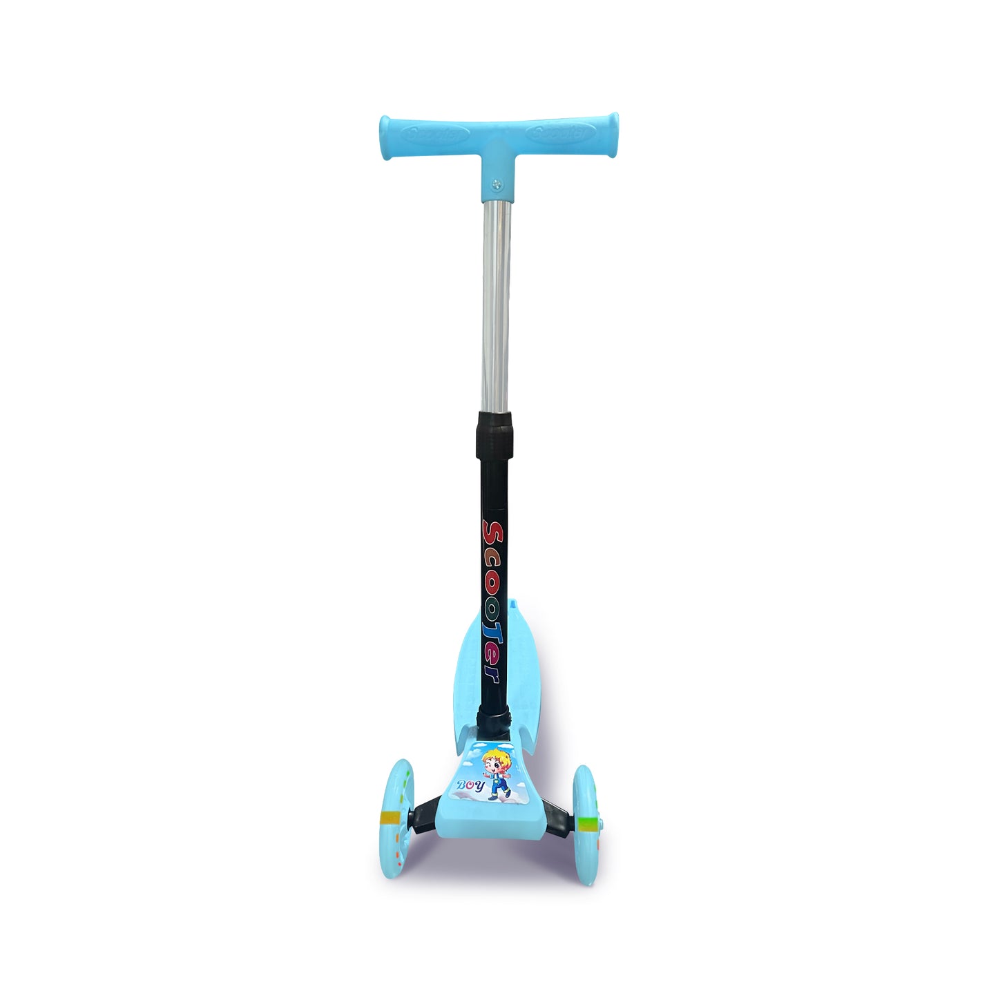 Kinderstep 3 Wielen Jongens Step - 2 Tot 6 Jaar - Verstelbaar - Blauw - LED kopen online