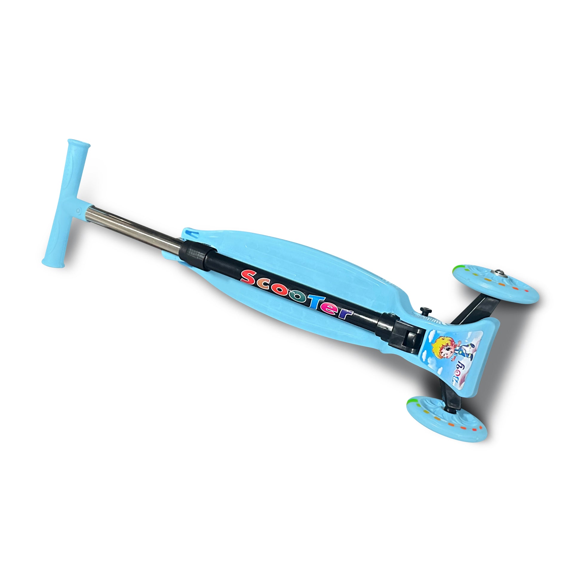 Kinderstep 3 Wielen Jongens Step - 2 Tot 6 Jaar - Verstelbaar - Blauw - LED kopen online