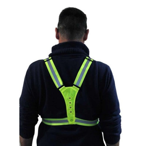 LED Reflecterende Hardloopvest - Veiligheidsvest - One Size - Fietsvest Geel