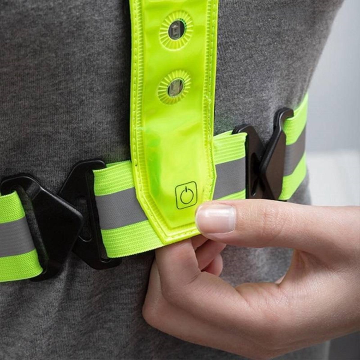 LED Reflecterende Hardloopvest - Veiligheidsvest - One Size - Fietsvest Geel