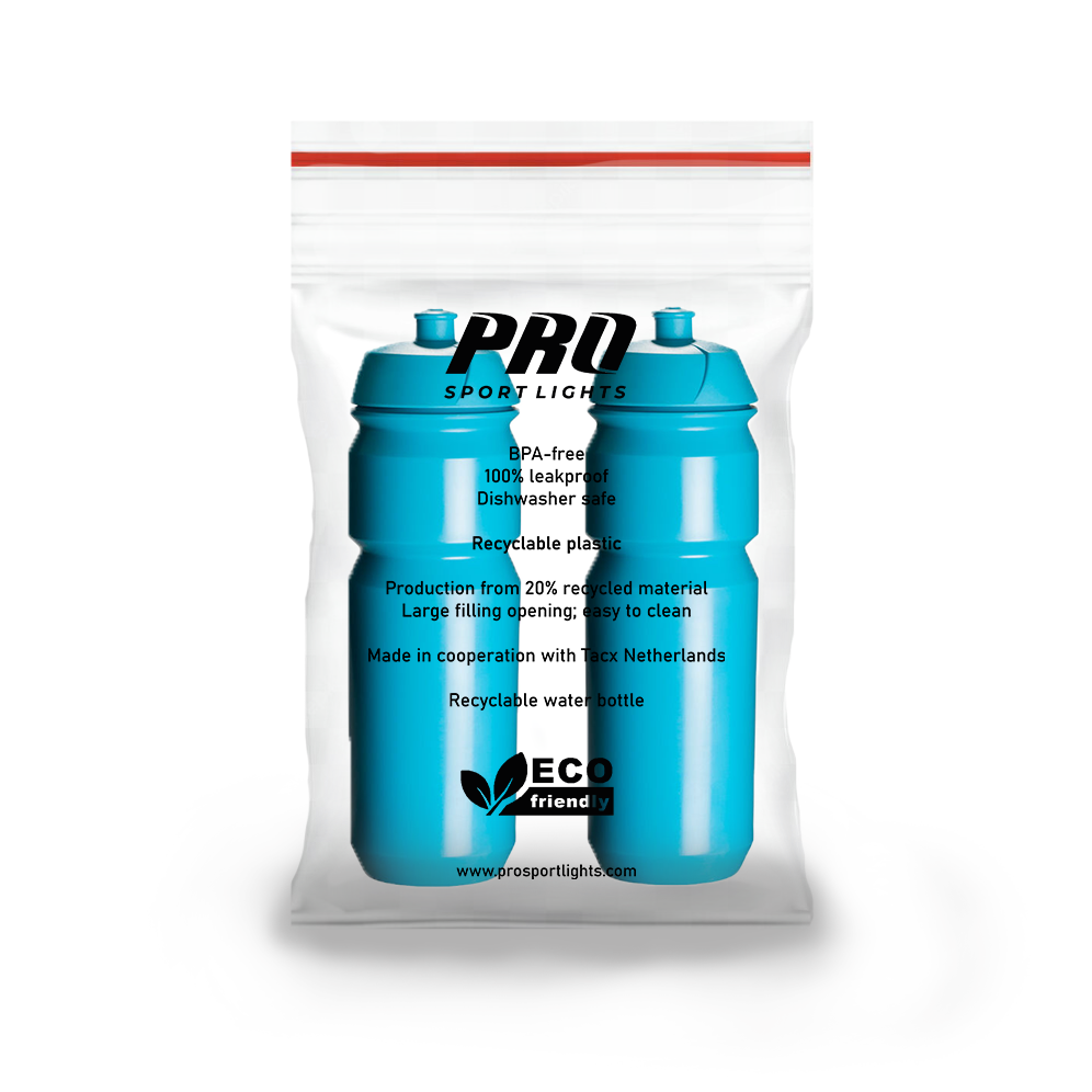 2x Bidon Pro Sport Lights - 750 ml - Lichtblauw
