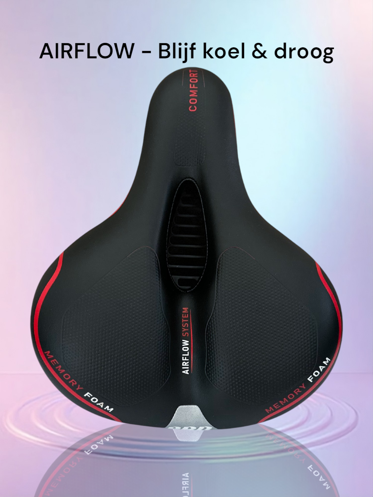 Fietszadel Memory Foam Comfort Pro Sport Lights - Zwart - Dames/Heren