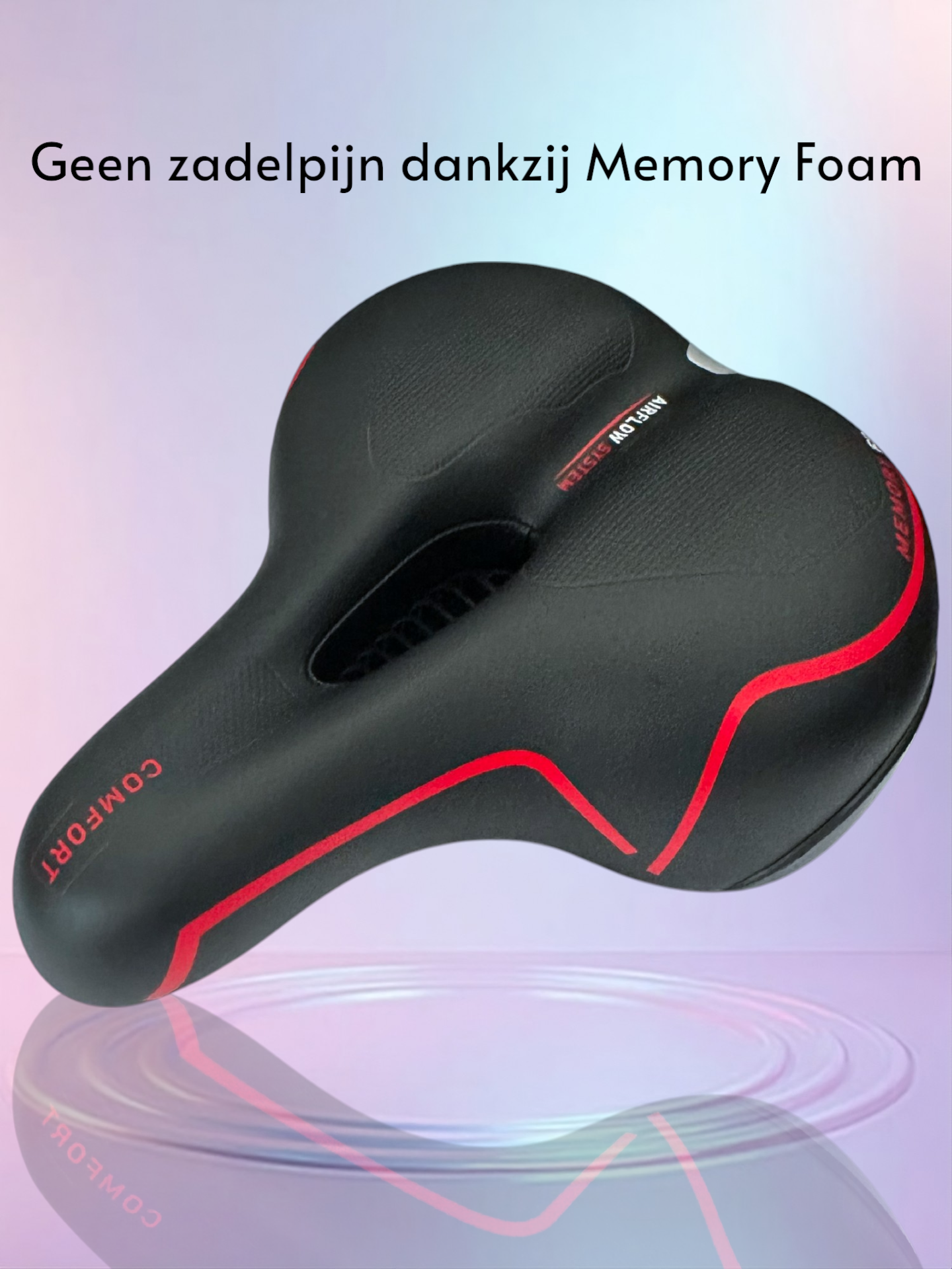 Fietszadel Memory Foam Comfort Pro Sport Lights - Zwart - Dames/Heren
