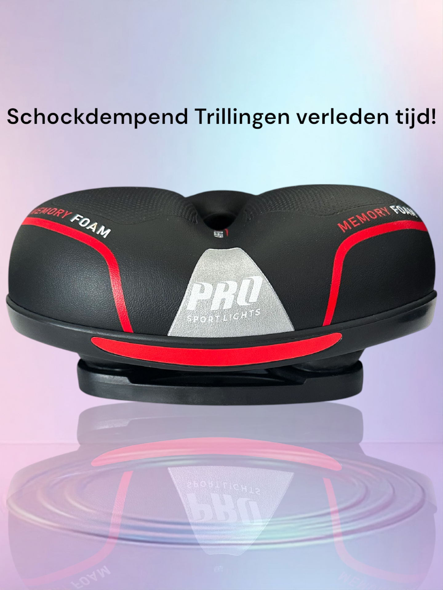 Fietszadel Memory Foam Comfort Pro Sport Lights - Zwart - Dames/Heren