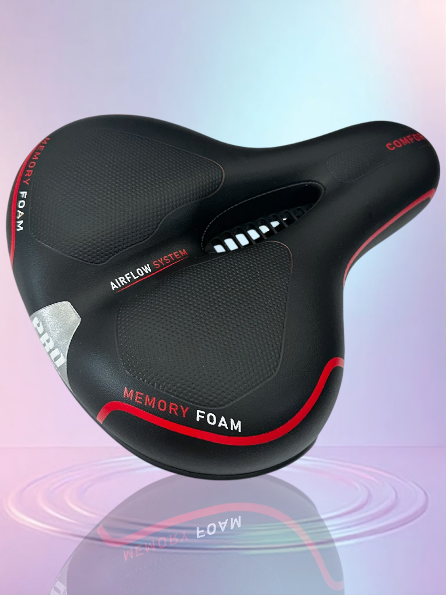 Fietszadel Memory Foam Comfort Pro Sport Lights - Zwart - Dames/Heren