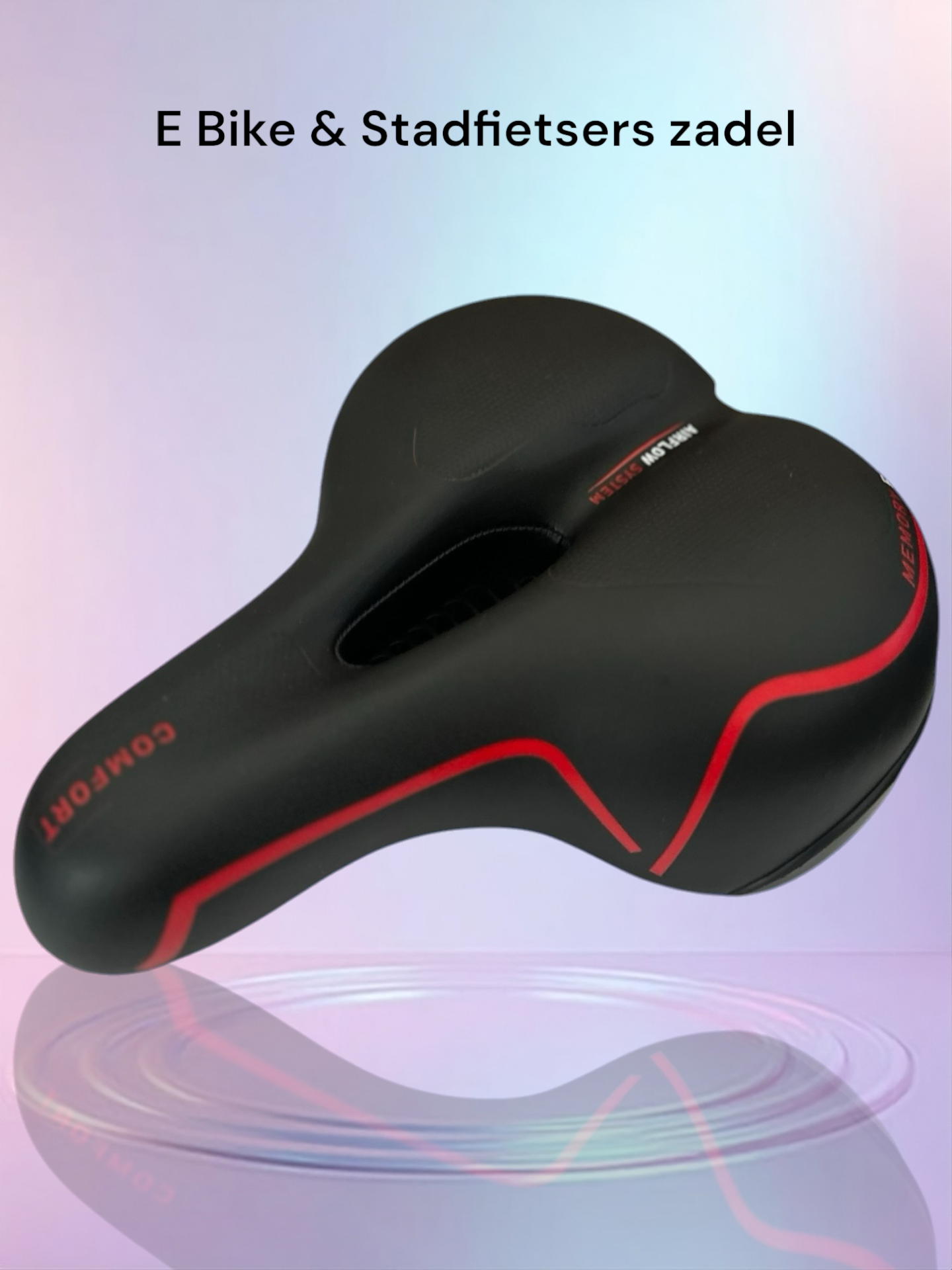Fietszadel Memory Foam Comfort Pro Sport Lights - Zwart - Dames/Heren