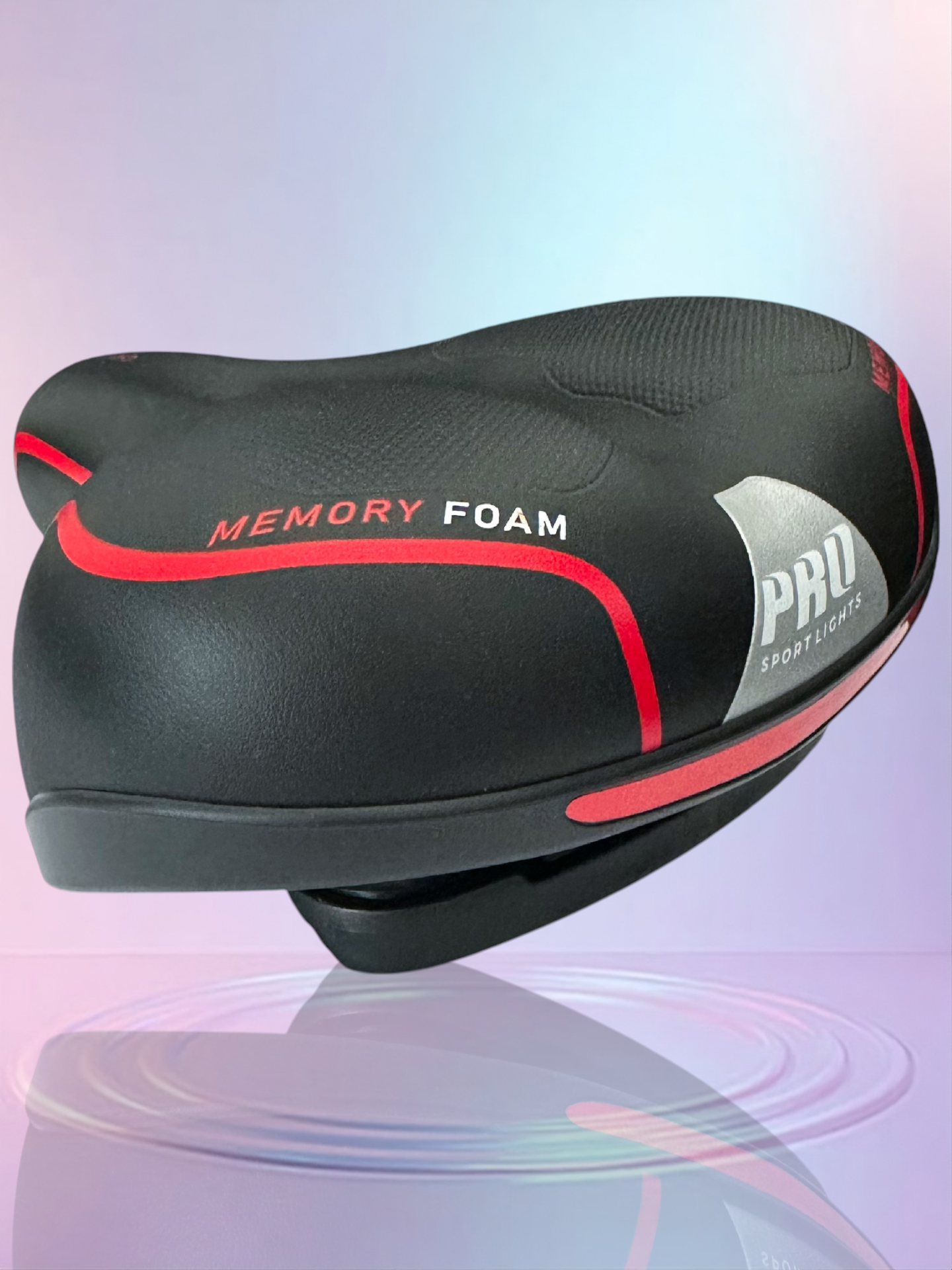 Fietszadel Memory Foam Comfort Pro Sport Lights - Zwart - Dames/Heren