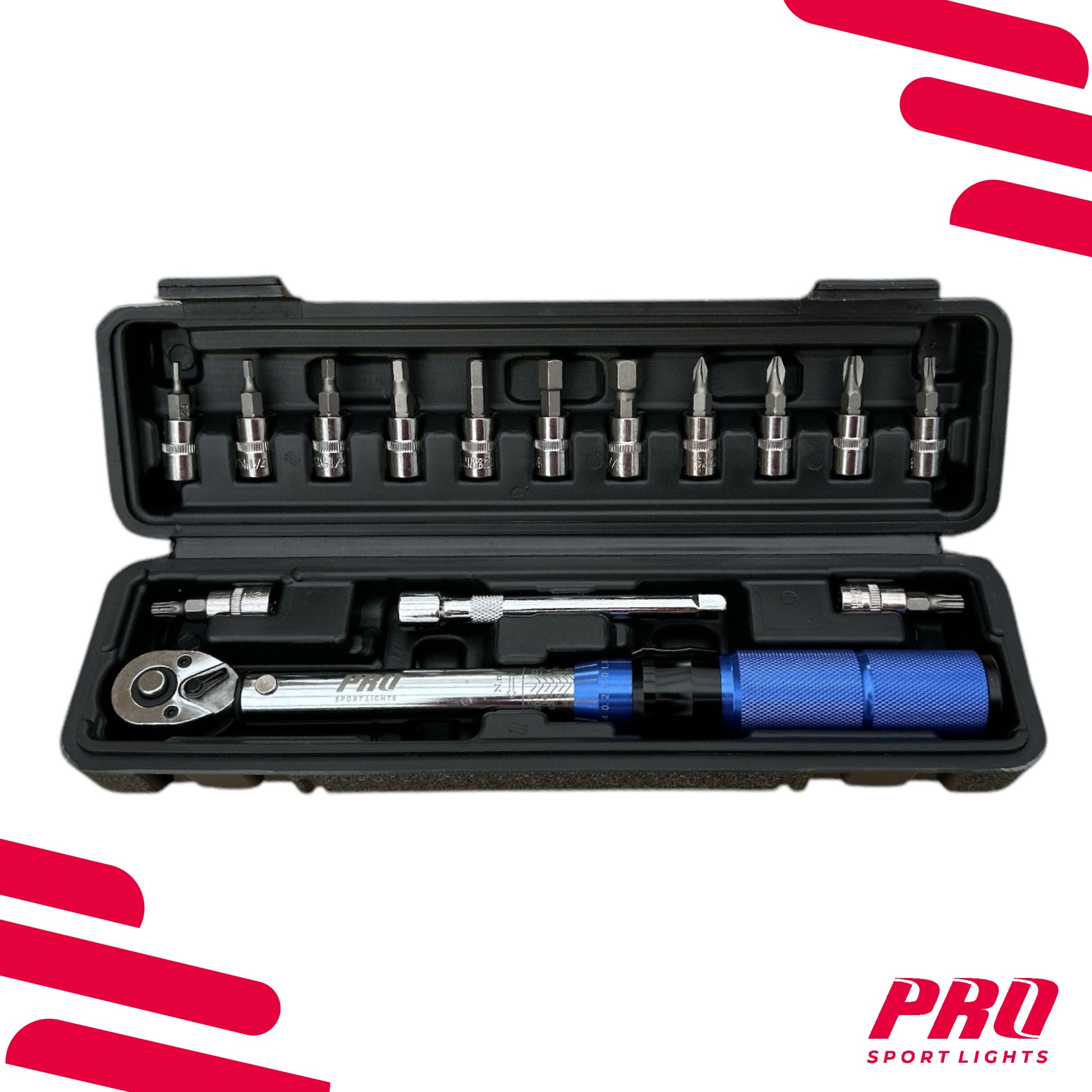 Momentsleutel Fietsgereedschap Pro Sport Lights 1/4 - Fiets 2/24Nm - Draaimomentsleutel Set kopen online