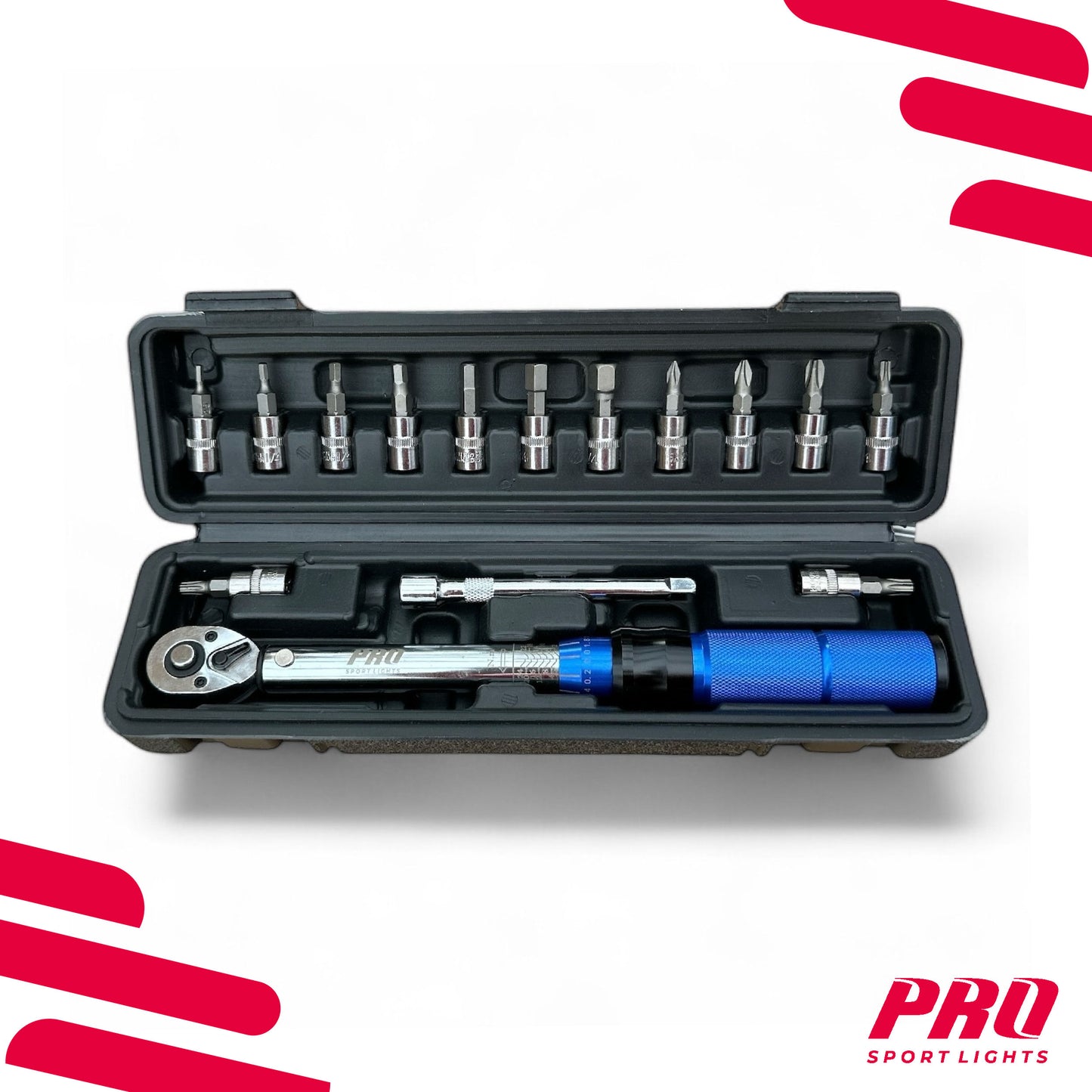 Momentsleutel Fietsgereedschap Pro Sport Lights 1/4 - Fiets 2/24Nm - Draaimomentsleutel Set kopen online
