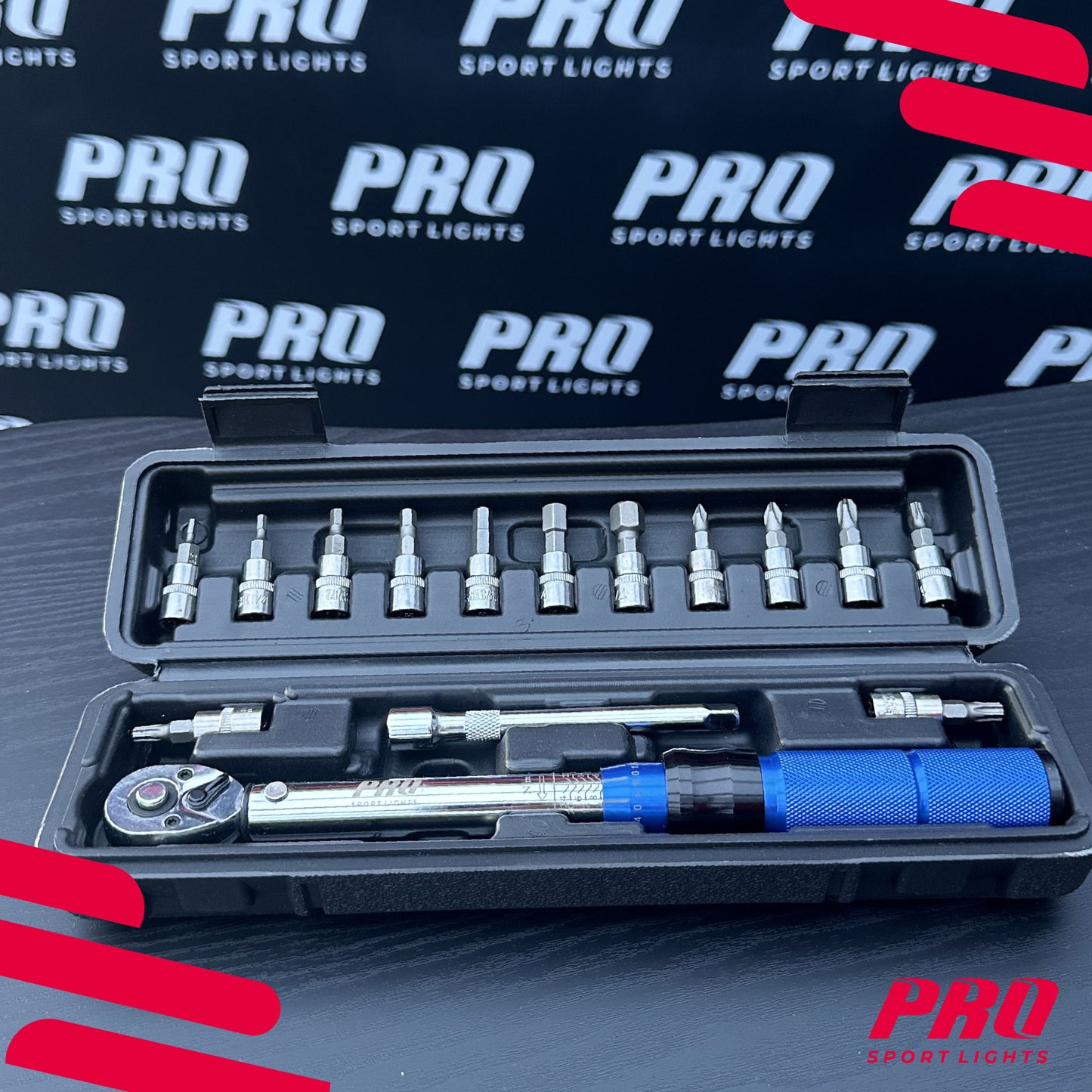 Momentsleutel Fietsgereedschap Pro Sport Lights 1/4 - Fiets 2/24Nm - Draaimomentsleutel Set kopen online