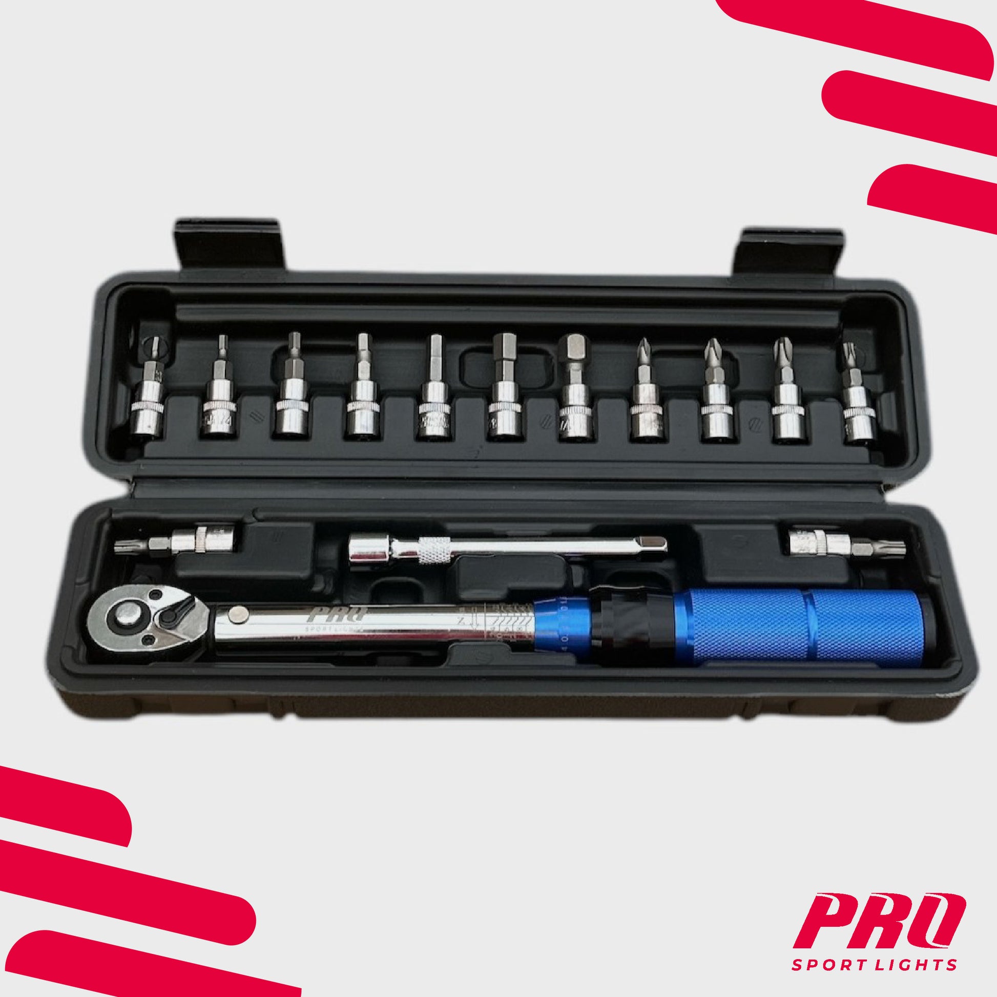 Momentsleutel Fietsgereedschap Pro Sport Lights 1/4 - Fiets 2/24Nm - Draaimomentsleutel Set kopen online