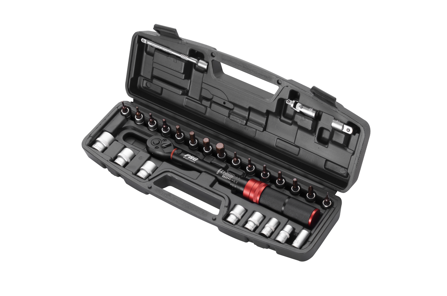 Momentsleutel Set Fiets Gereedschap Koffer 2-24 Nm 1/4" - Rood Zwart Kopen Online