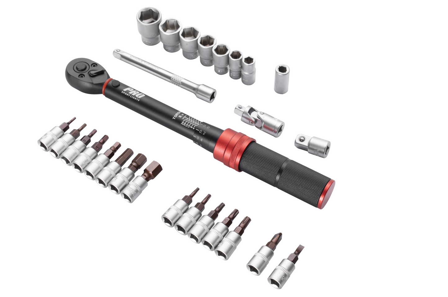 Momentsleutel Set Fiets Gereedschap Koffer 2-24 Nm 1/4" - Rood Zwart Kopen Online