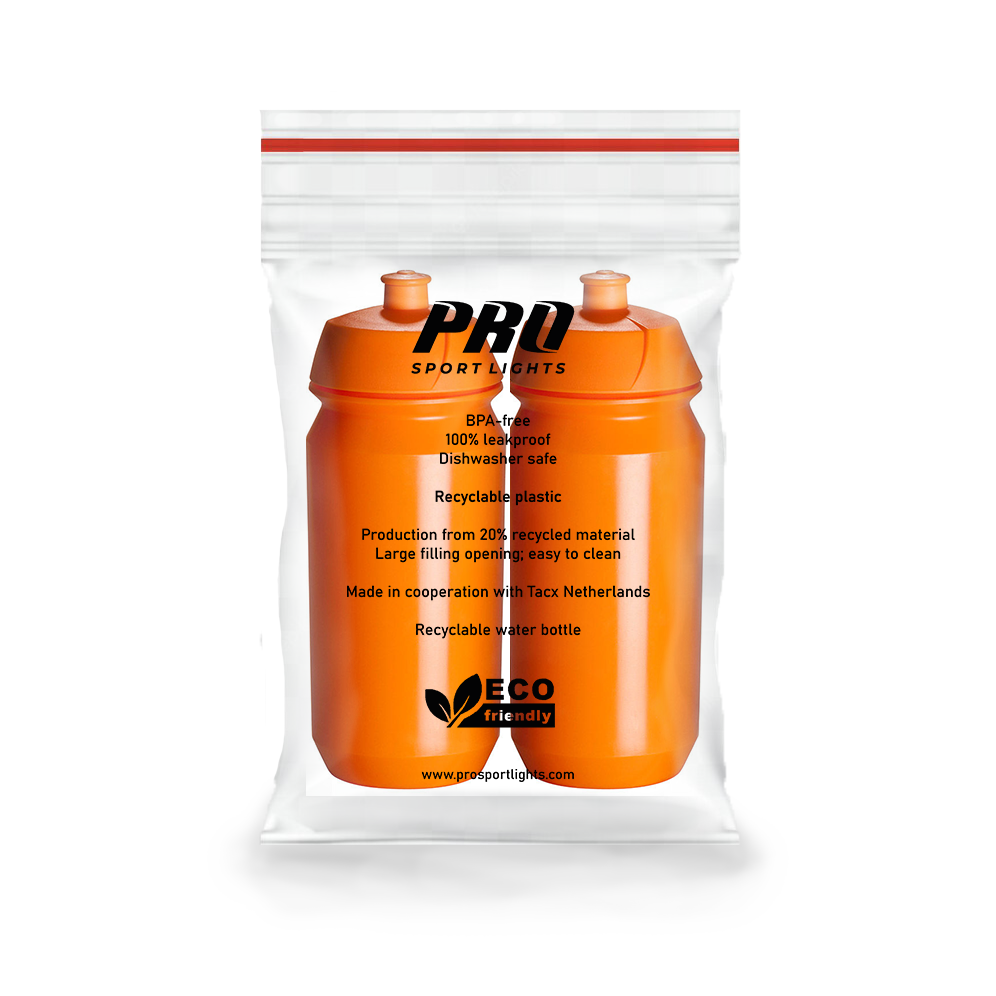 2x Pro Sport Lights Bidons - 500 ml - Oranje