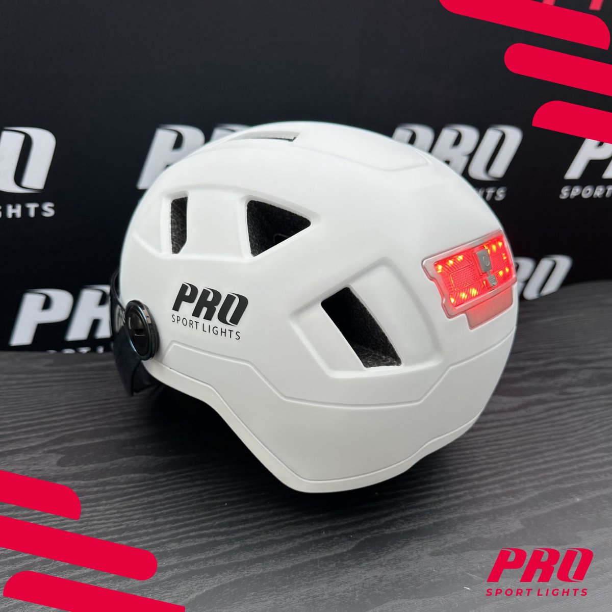 Casco Pro Sport Lights blanco para speed pedelec NTA 8776 con visera y orejeras