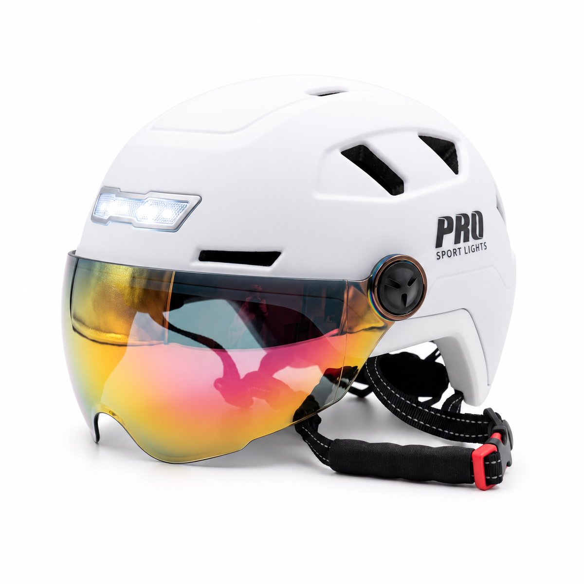 Fietshelm met Visier & Oorwarmers Speed Pedelec Wit Pro Sport Lights - NTA8776 Kopen Online