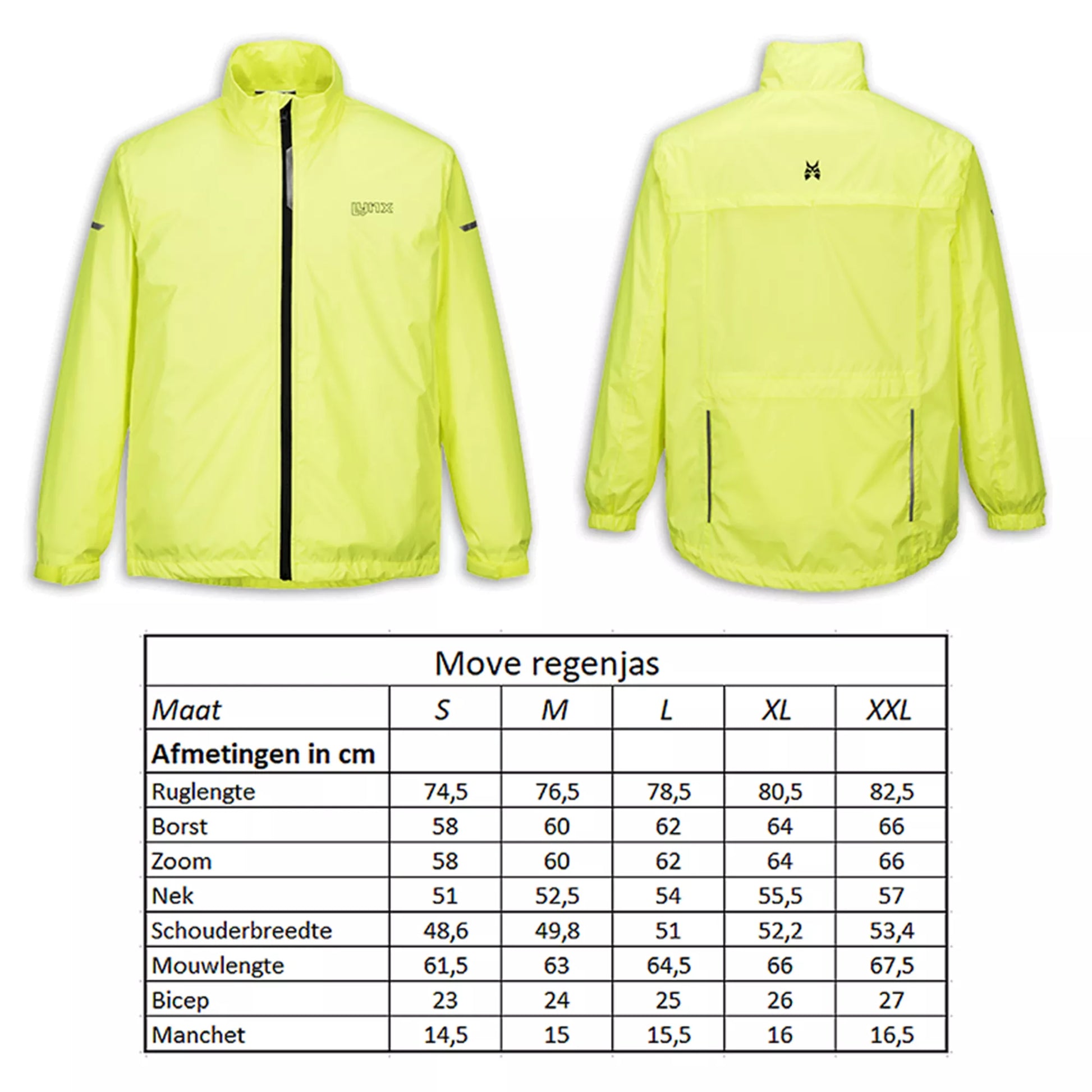 Regenjas Dames Heren Regenjack Wielrennen Fluogeel Winddicht Reflecterend Kopen online