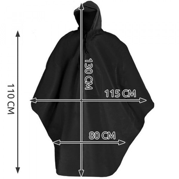 Regenponcho Volwassenen One-Size 130x115cm Zwart