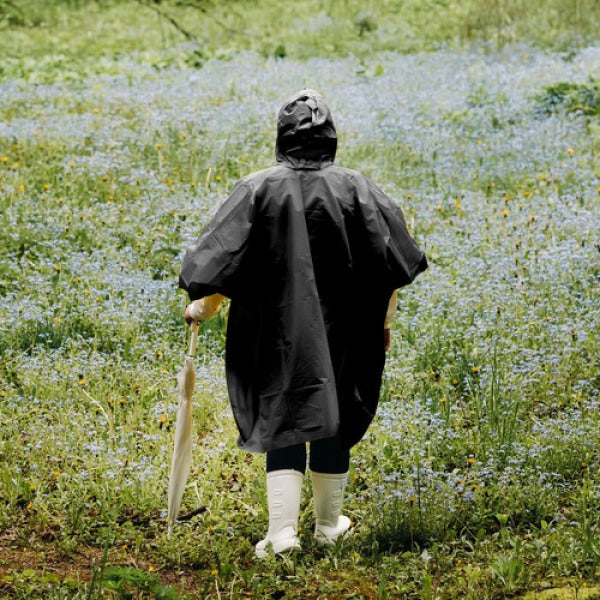 Regenponcho Volwassenen One-Size 130x115cm Zwart