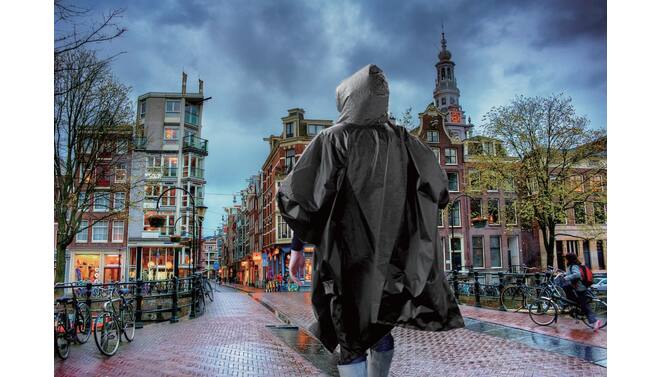 Regenponcho Zwart met Capuchon - Universele Maat Regenjas kopen