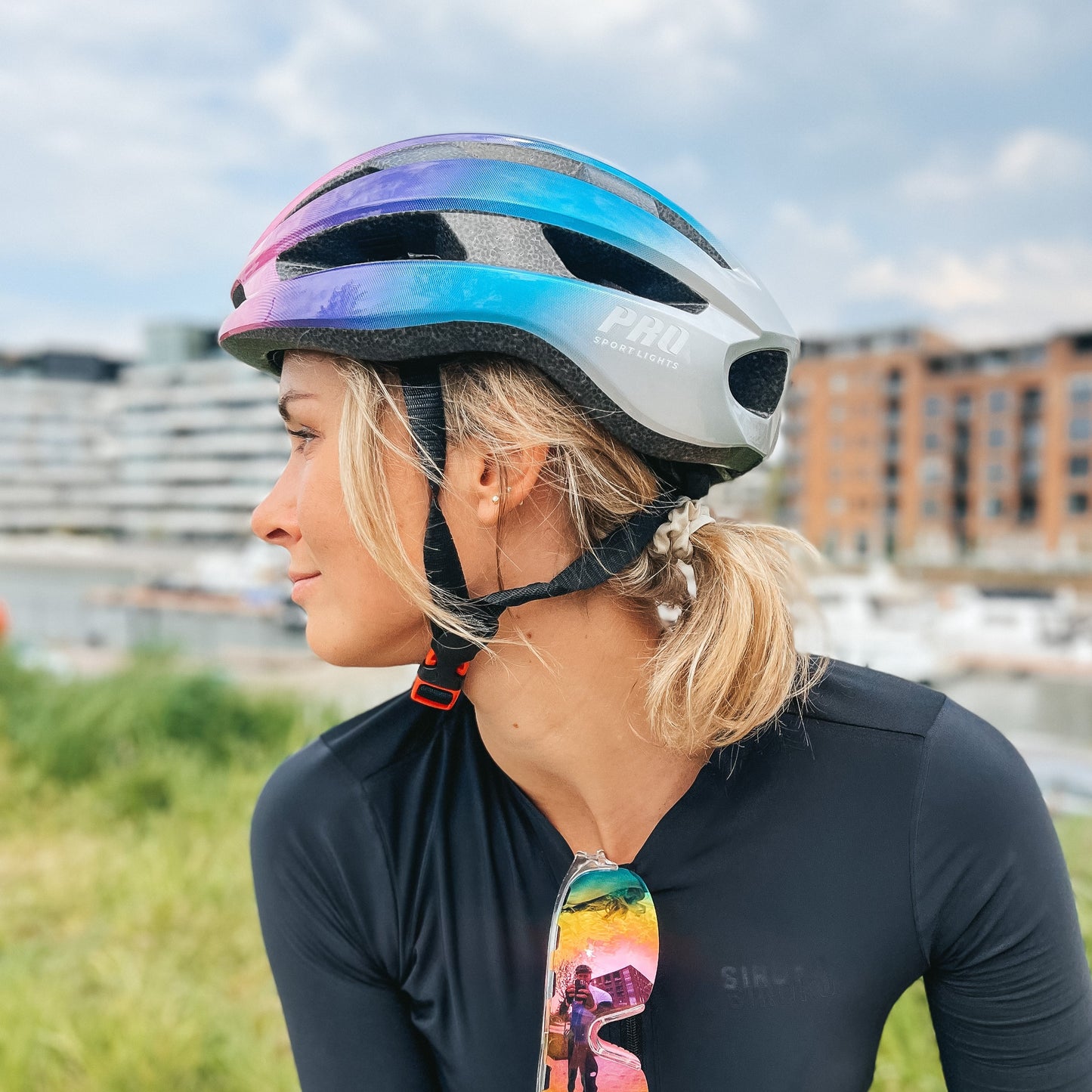roze zilver fietshelm online kopen