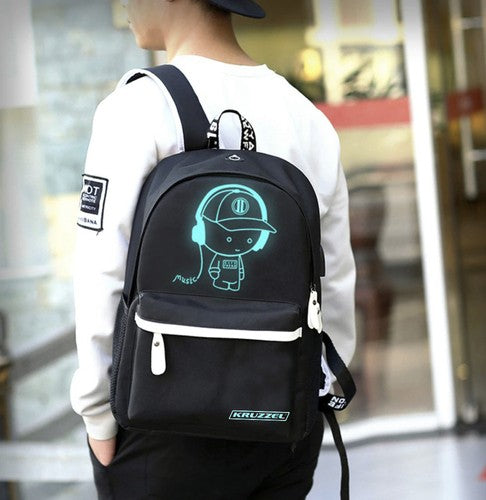 Backpack Boys For School 19 Liter With LED School Backpack USB with Reflectors