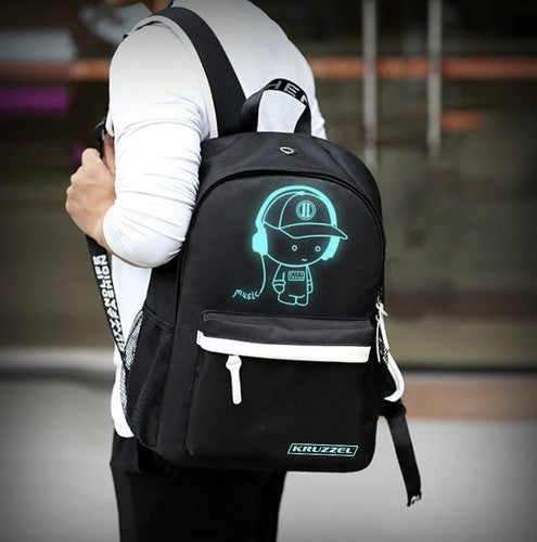 Backpack Boys For School 19 Liter With LED School Backpack USB with Reflectors