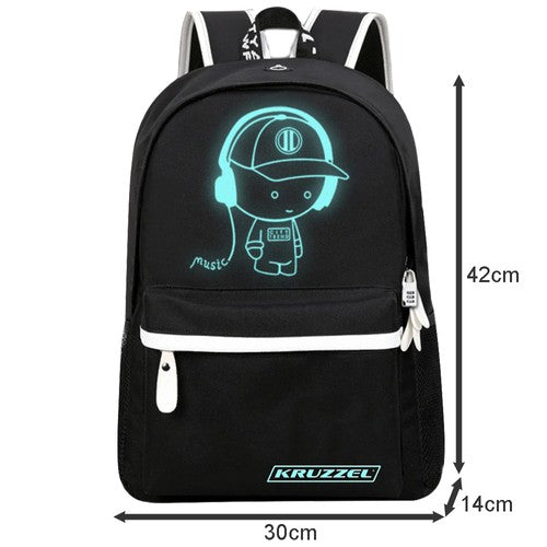 Backpack Boys For School 19 Liter With LED School Backpack USB with Reflectors