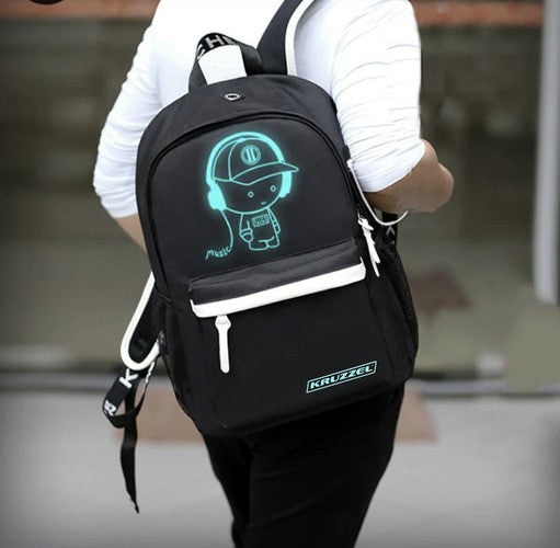 Backpack Boys For School 19 Liter With LED School Backpack USB with Reflectors