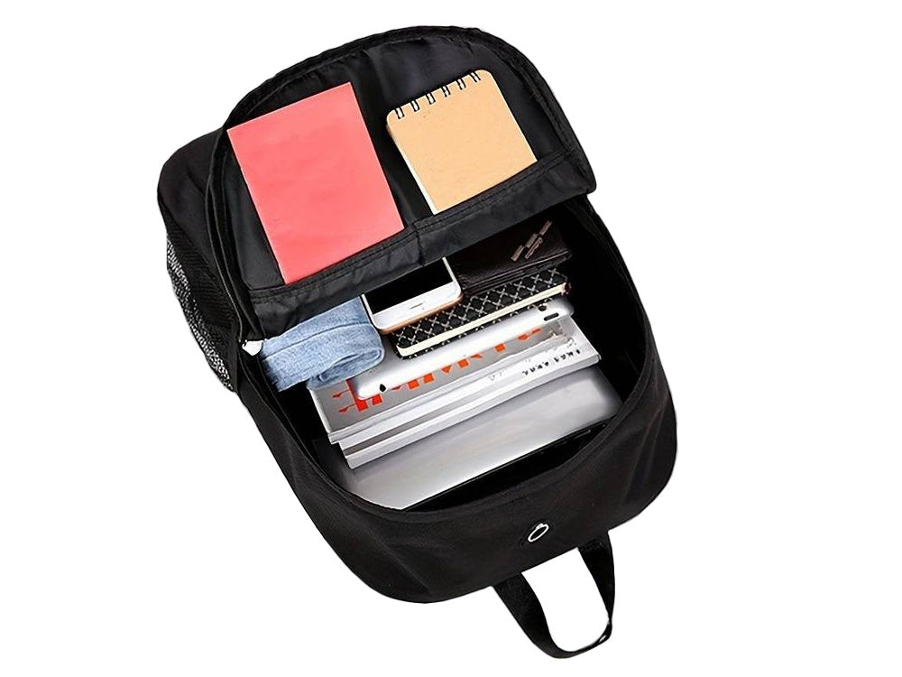 Skolerygsæk med refleks, USB-port og LED-design – 19 l